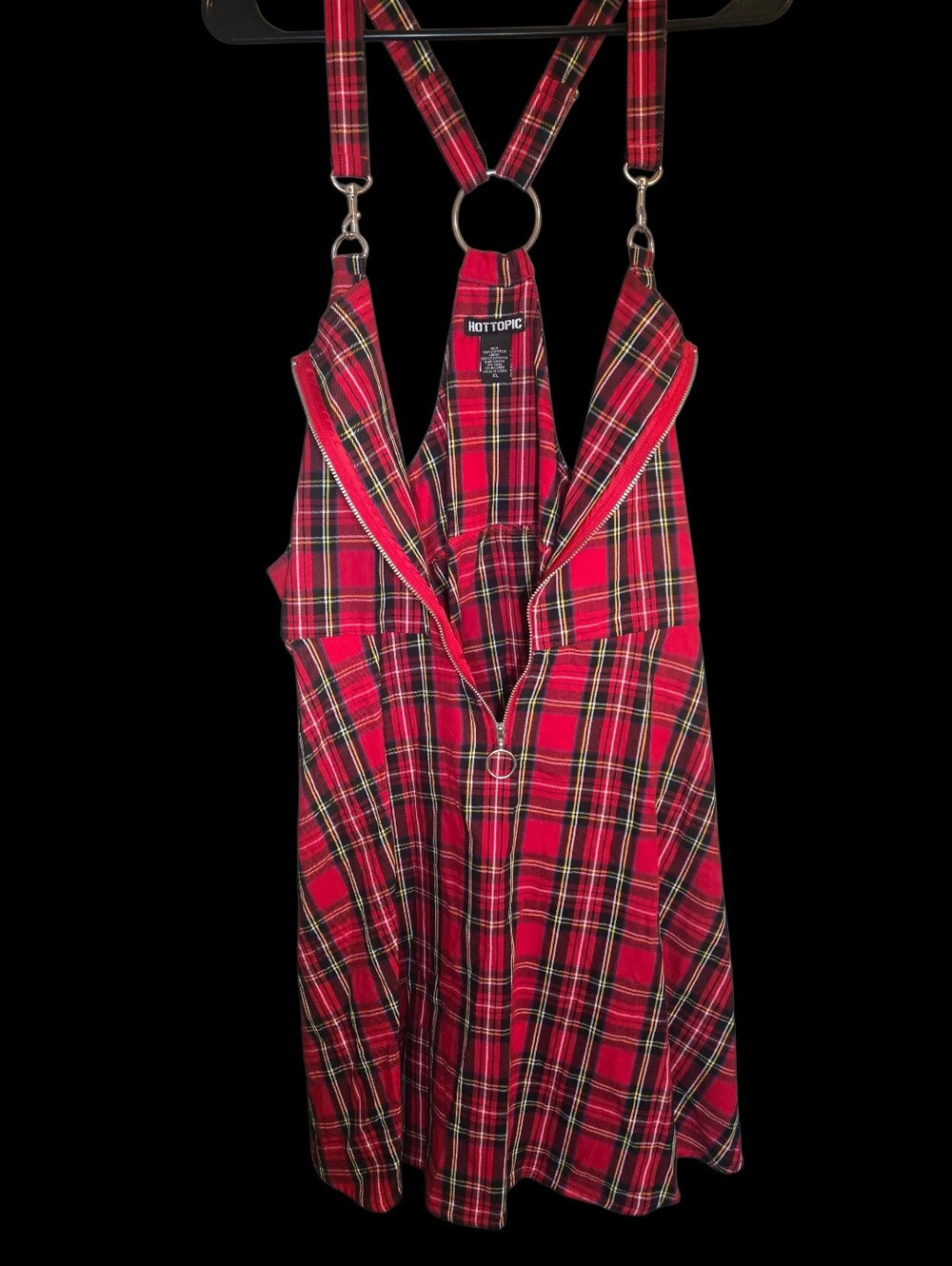 Red Black Plaid Hot Topic Jumper, XL, Grunge Punk Gothic EUC - Picture 2 of 8